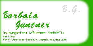 borbala guntner business card